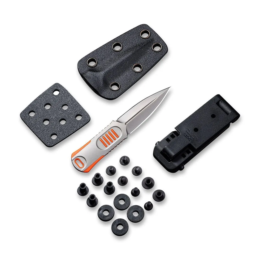 WeKnife OSS 2017B Neck Knife Orange CPM 20CV