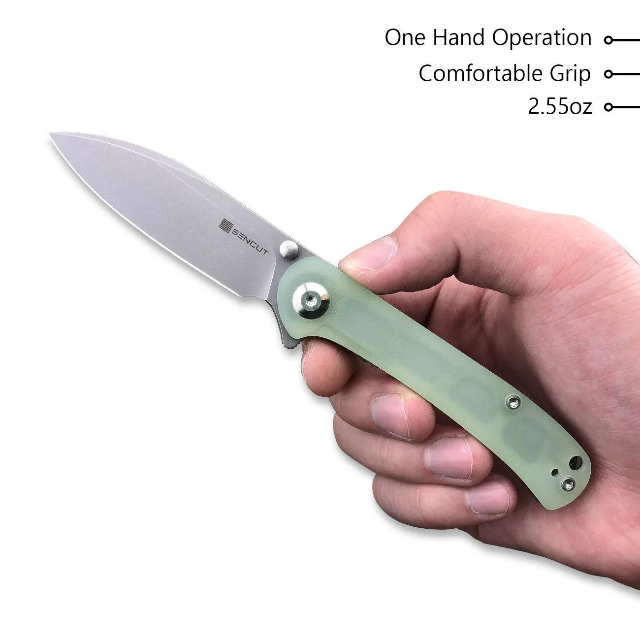 SENCUT Scepter SA03C Klappmesser schwarz Drop-Point