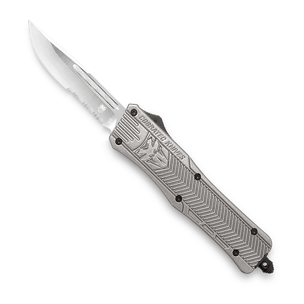 CobraTec CTK-1 Medium OTF-Messer Silber Cerakote D2