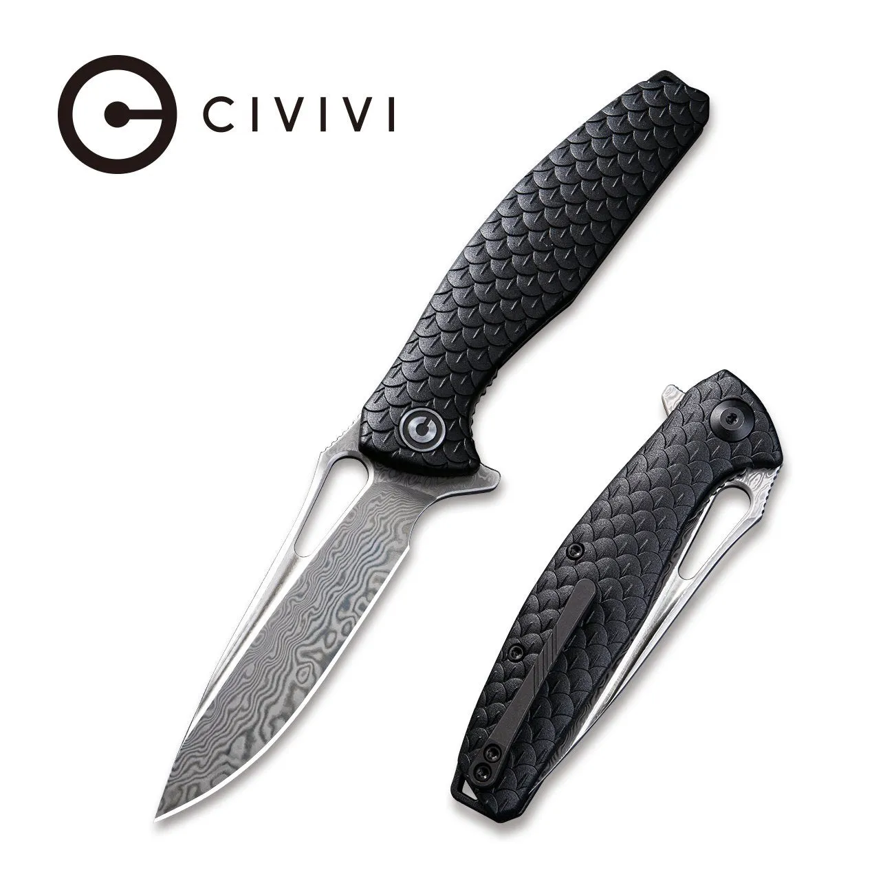 CIVIVI Wyvern C902DS Klappmesser Damast Schwarz