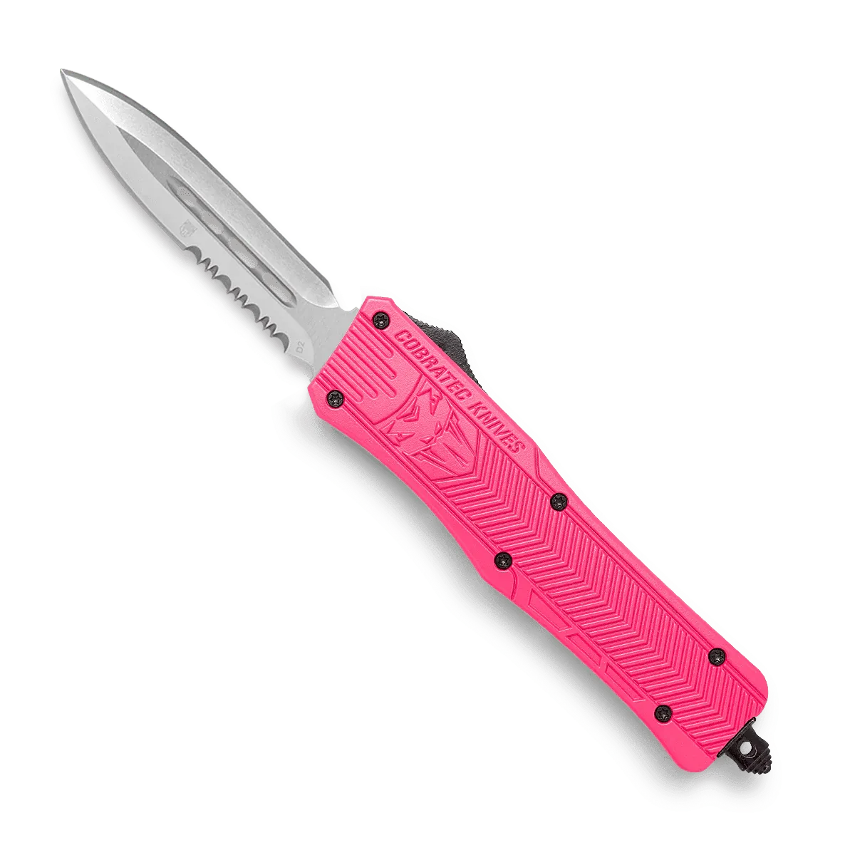 CobraTec CTK-1 Medium OTF-Messer Pink Cerakote D2