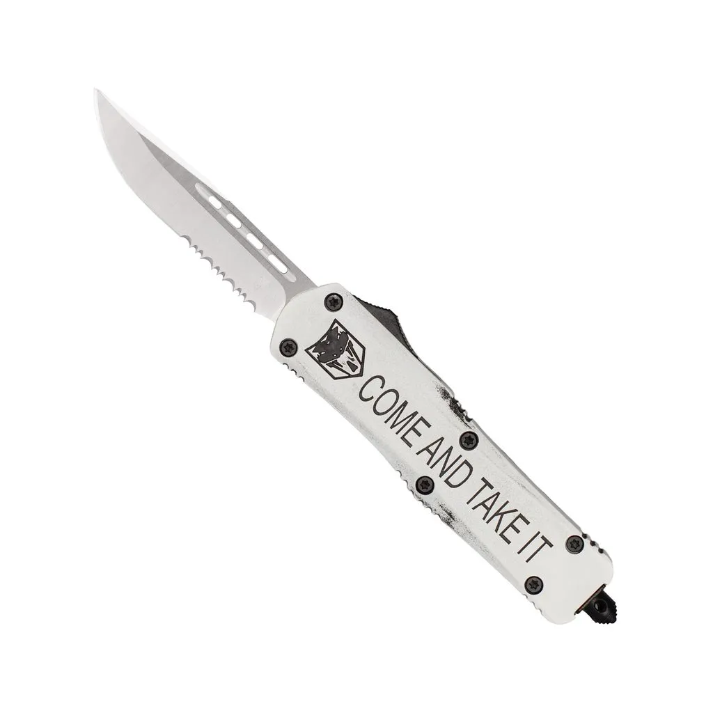 CobraTec Medium FS-3 Come Take It OTF-Messer Cerakote D2