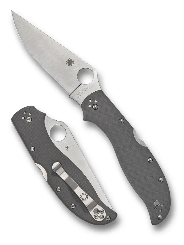 Spyderco Stretch 2 XL Klappmesser Cru-Wear G-10 grau