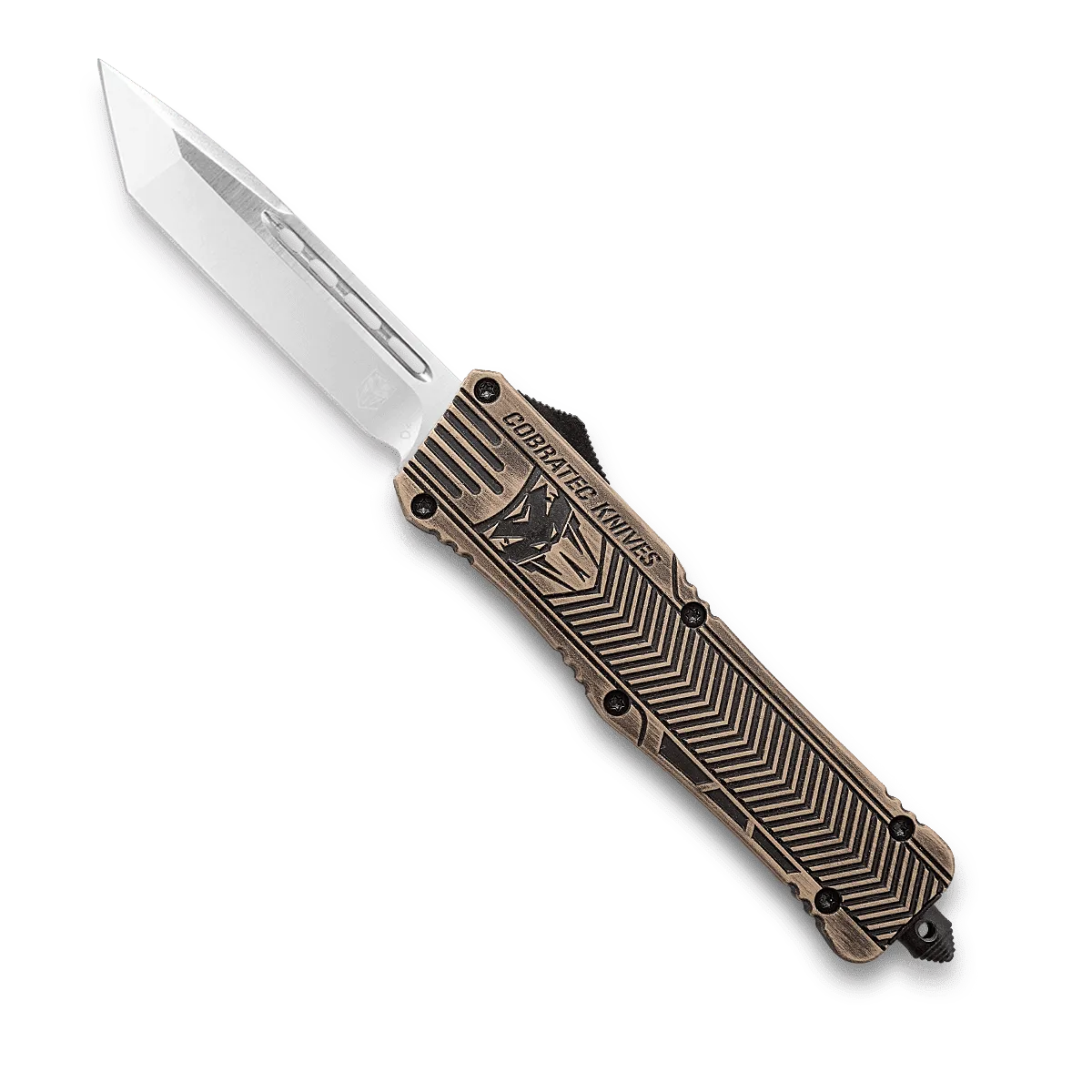 CobraTec Small CTK-1 Desert Sand Distressed OTF Messer