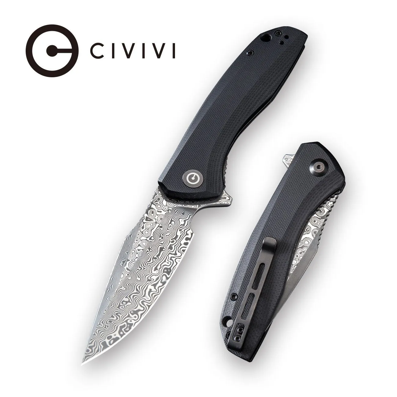 CIVIVI Baklash C801DS Taschenmesser Damast G10 schwarz