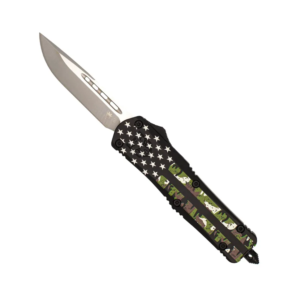 CobraTec FS-3 Medium OTF Messer American Camo Flag D2