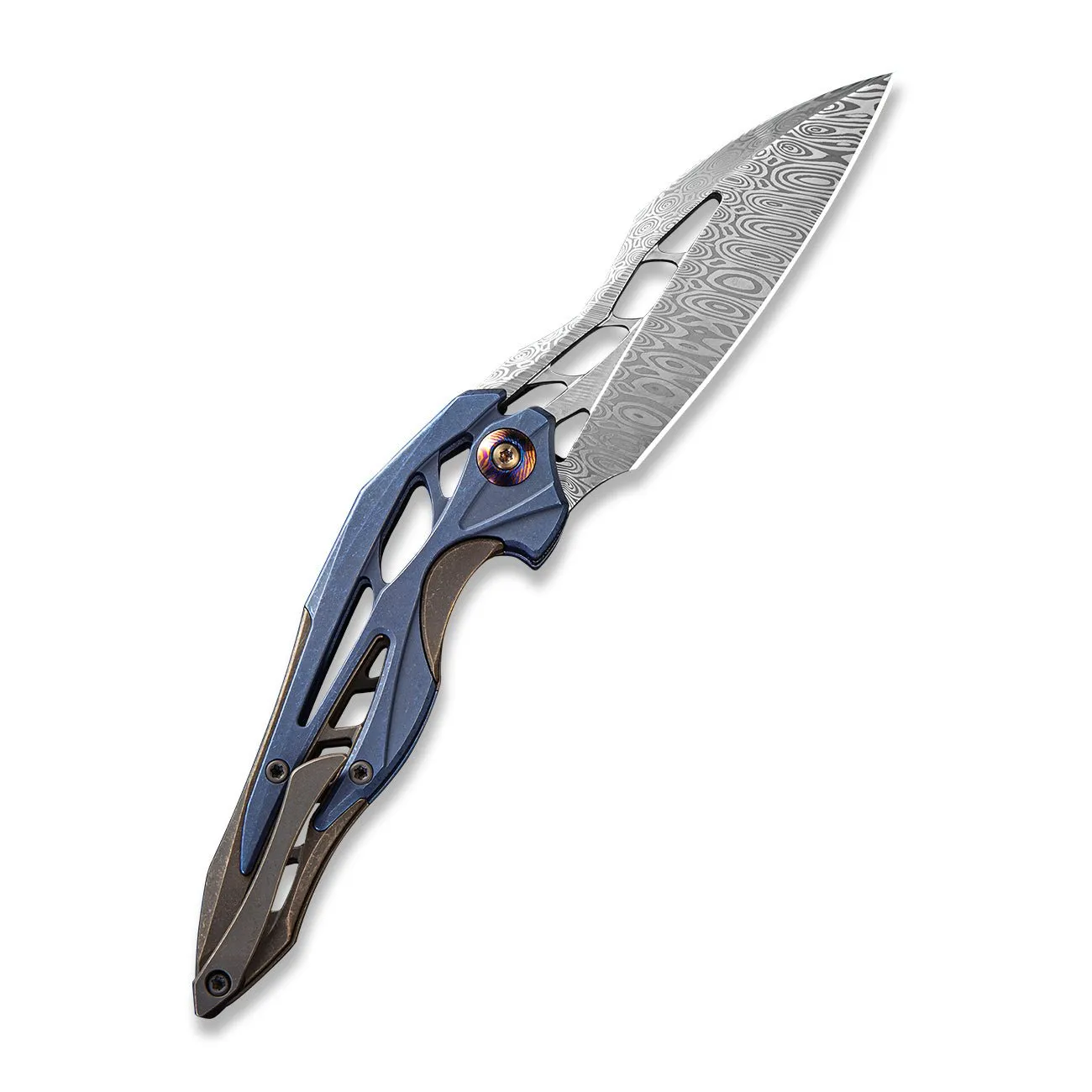 WeKnife Arrakis 906DS-1 Taschenmesser Damasteel Blau-Braun