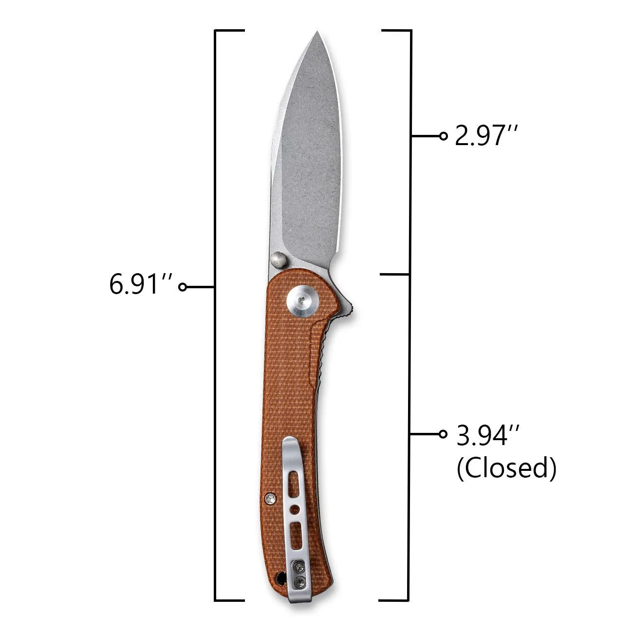 SENCUT Scepter SA03D Taschenmesser Micarta 9Cr18MoV