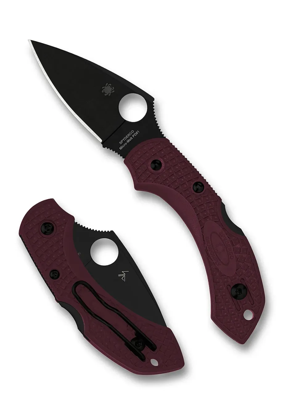 Spyderco Dragonfly 2 PD#1 Taschenmesser Schwarz Burgund