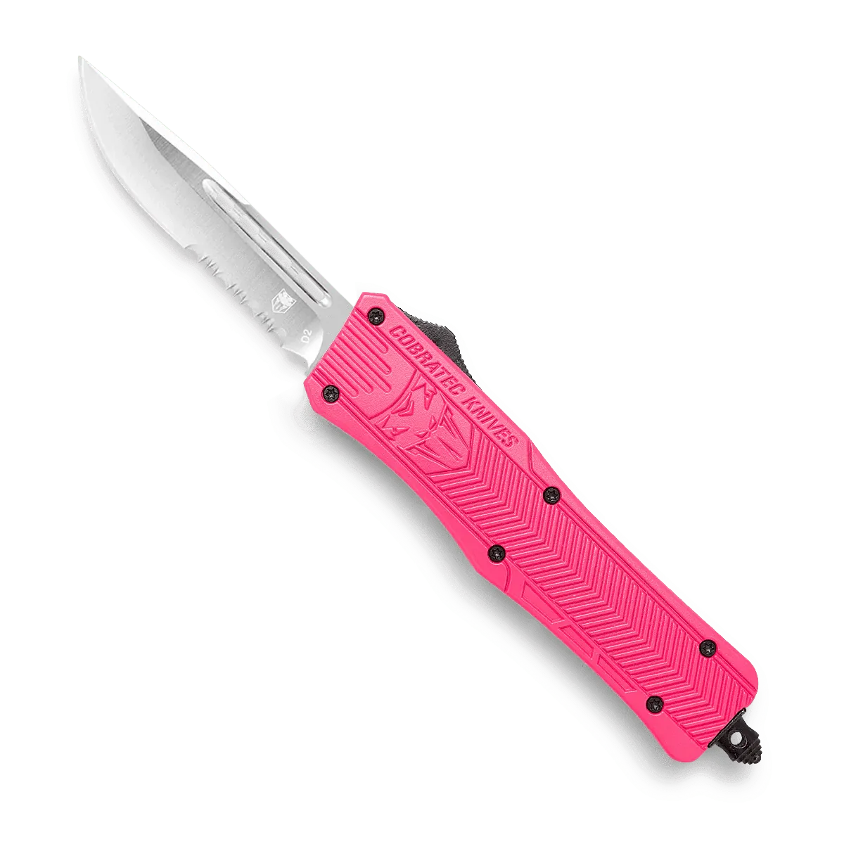 CobraTec CTK-1 Medium OTF-Messer Pink Cerakote D2