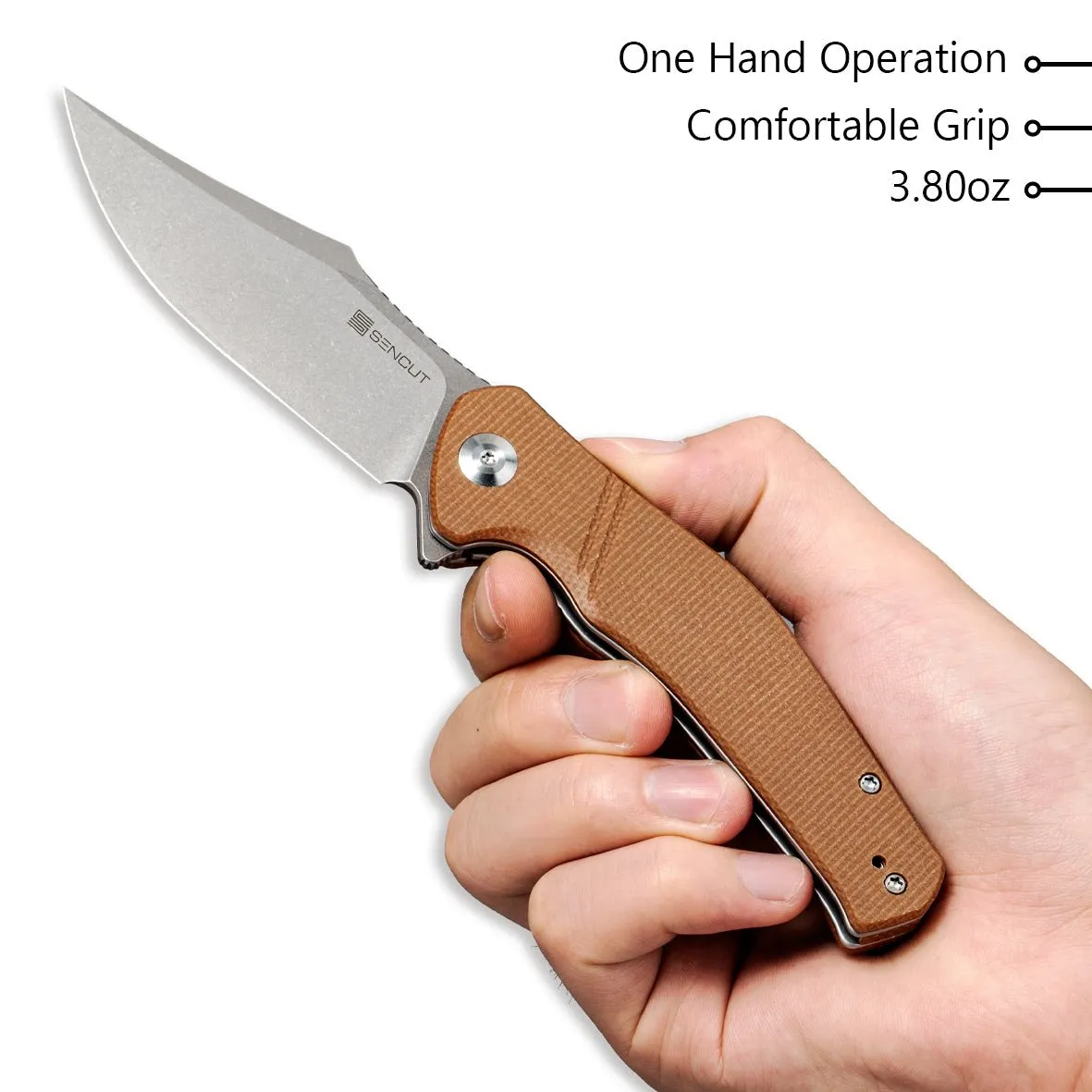 SENCUT Episode SA04D Klappmesser Micarta braun