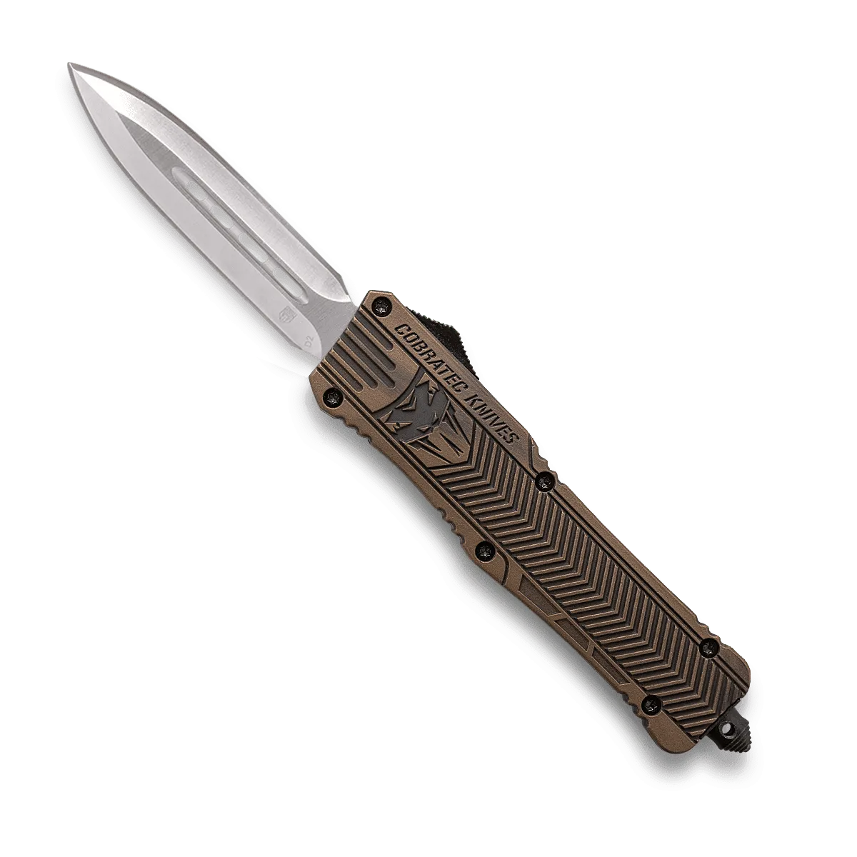 CobraTec CTK-1 Medium OTF-Messer Bronze Distressed