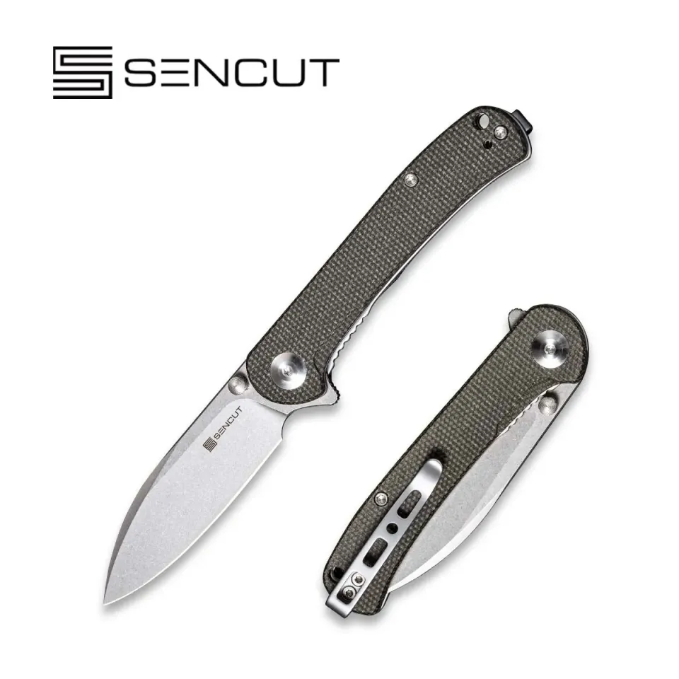 SENCUT Scepter SA03F EDC-Messer Micarta 9Cr18MoV
