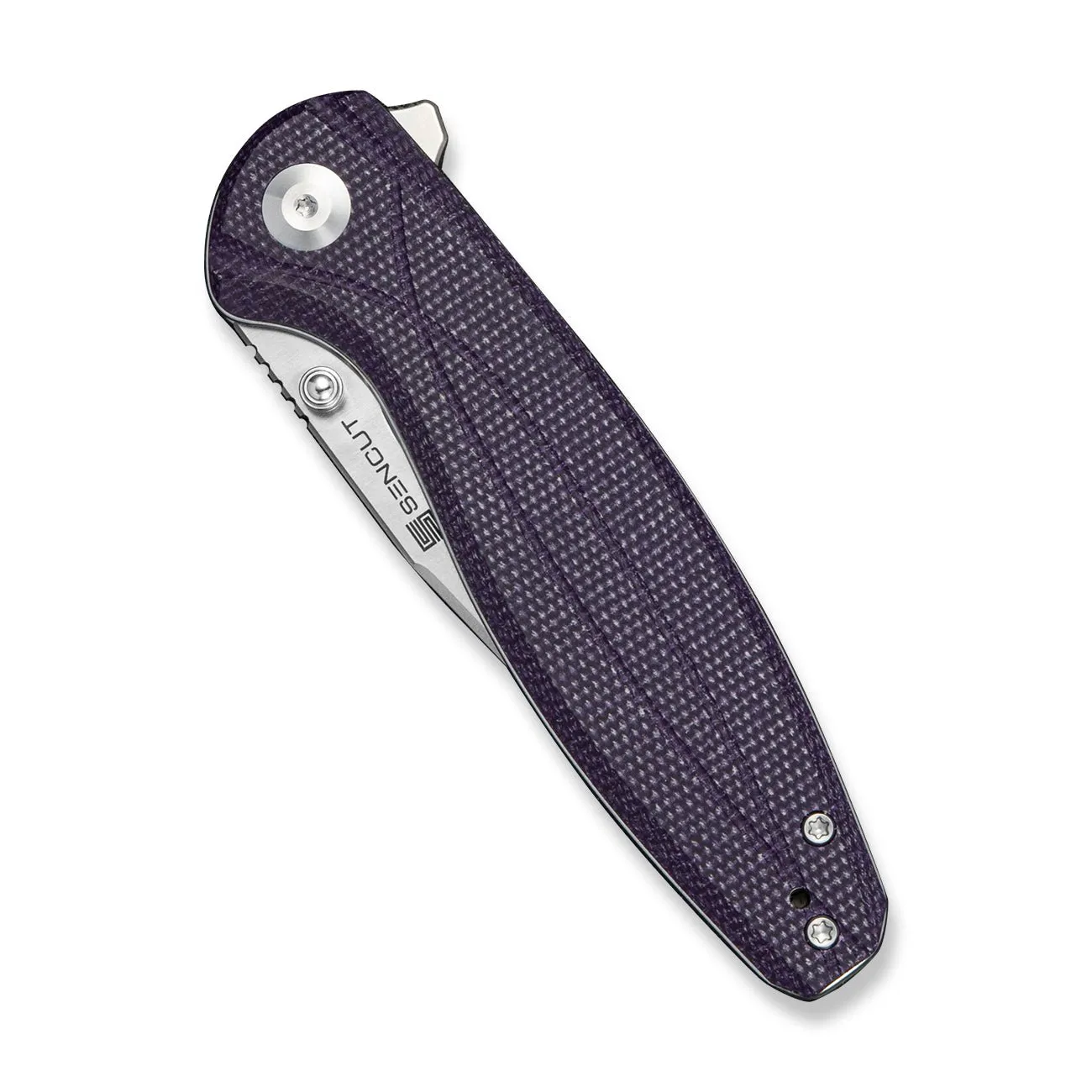 SENCUT Vyrce S25104-3 Taschenmesser Micarta lila D2