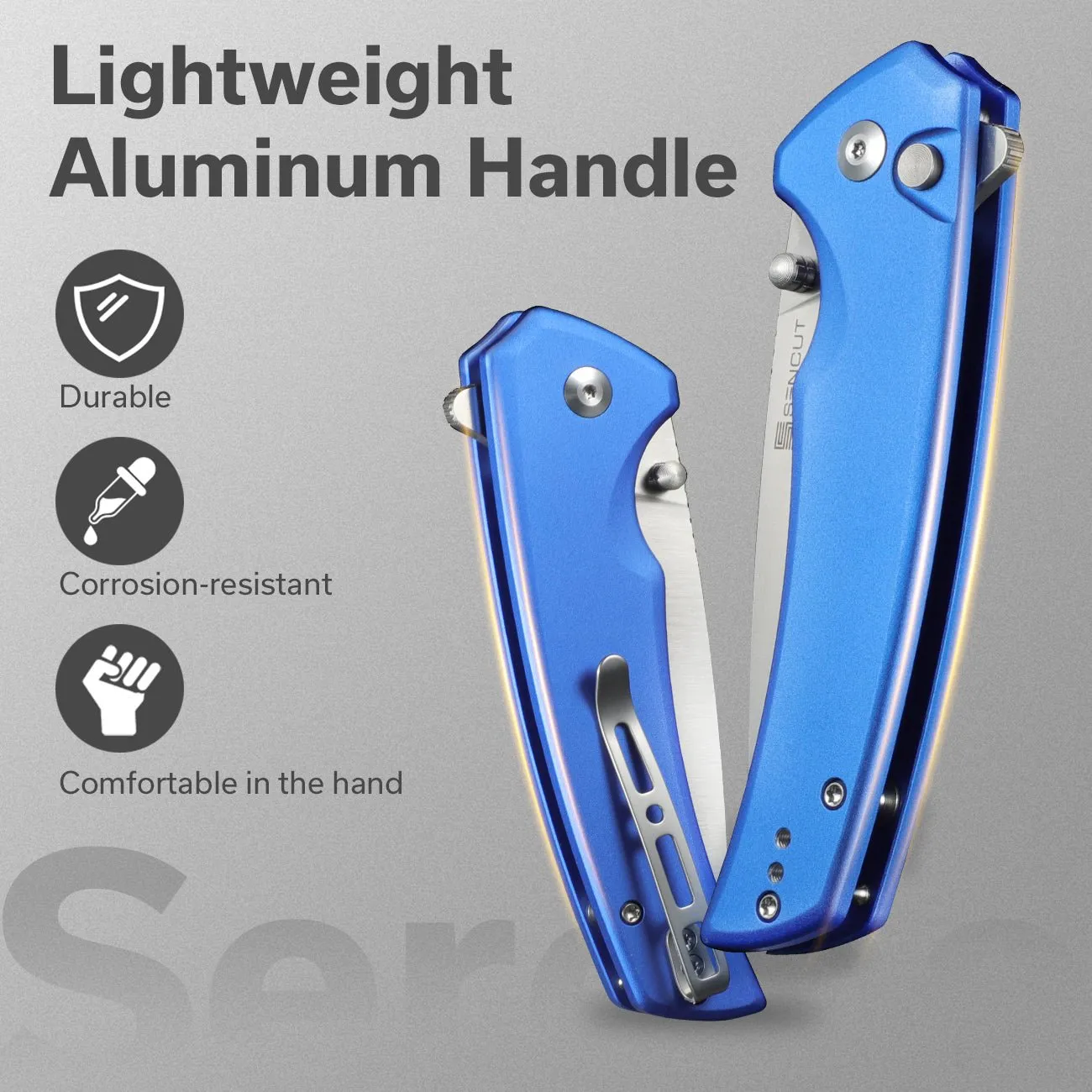 SENCUT Serene S21022B-4 Taschenmesser Blau Aluminium