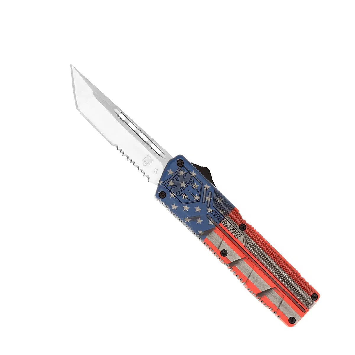 CobraTec Lightweight American Flag OTF-Messer D2