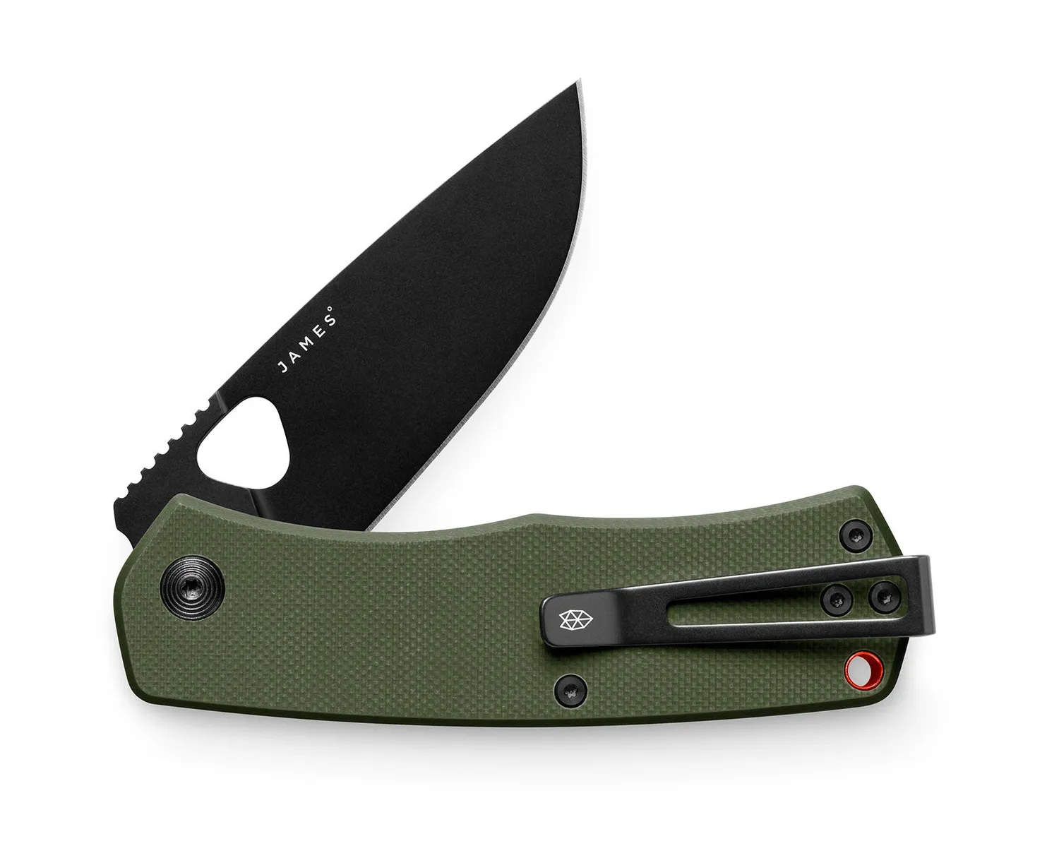 James Brand Folsom Taschenmesser Straight Black Stainless