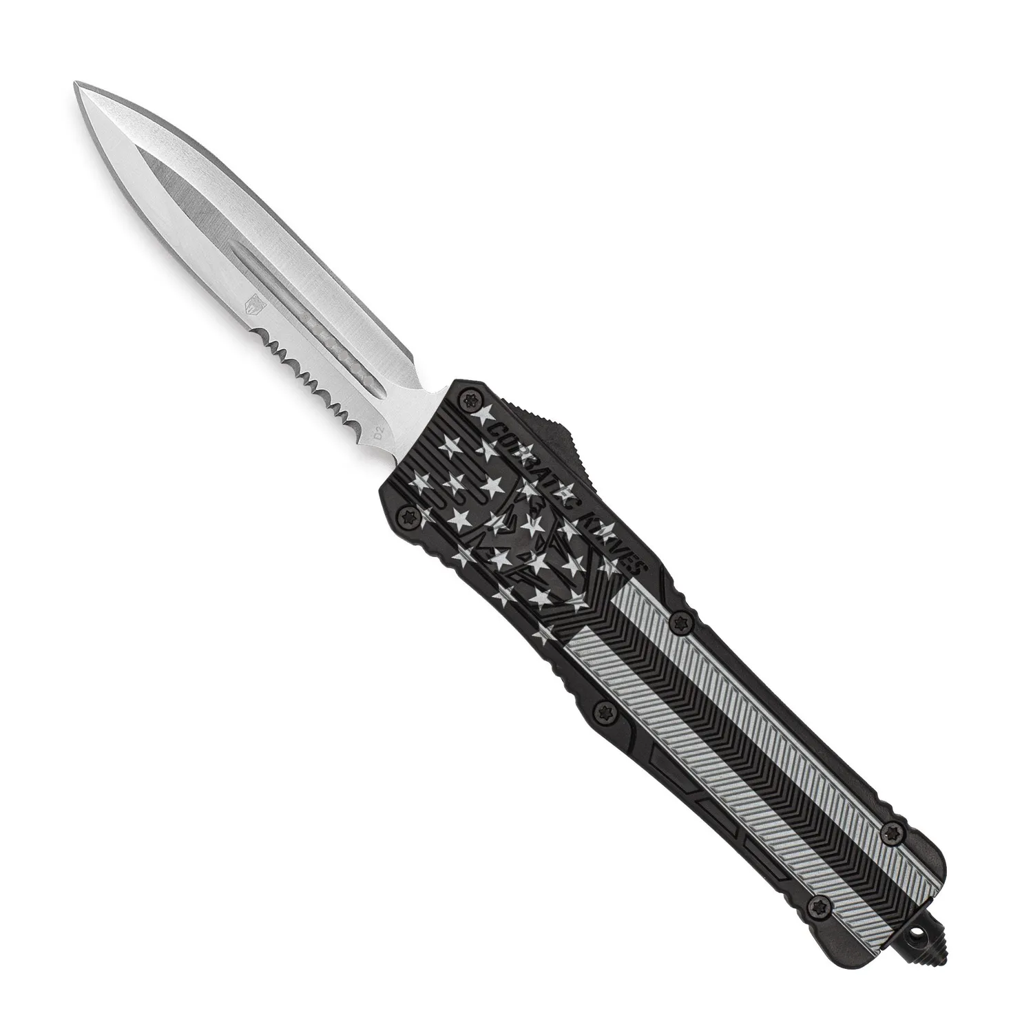 CobraTec CTK-1 Large OTF Messer Blackout American Flag