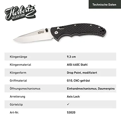 Herbertz Selektion Einhandmesser 8Cr13MoV G10 Frame Lock