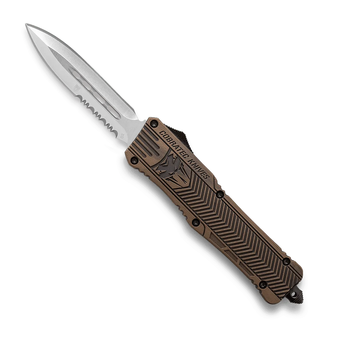 CobraTec Small CTK-1 OTF Messer Bronze Distressed D2
