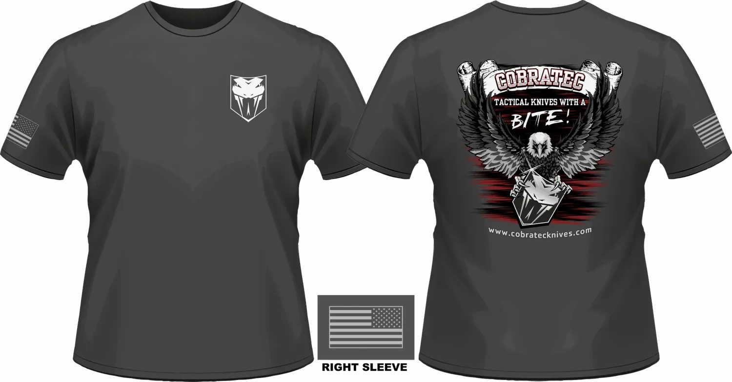 CobraTec Eagle T-Shirt schwarz Baumwolle