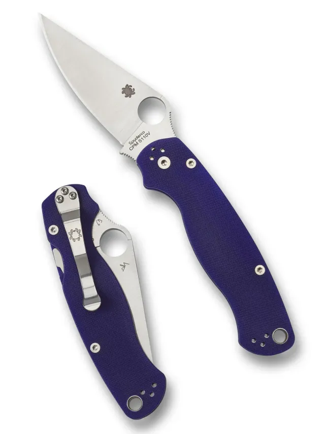 Spyderco Para Military 2 Klappmesser S110V blau glatt