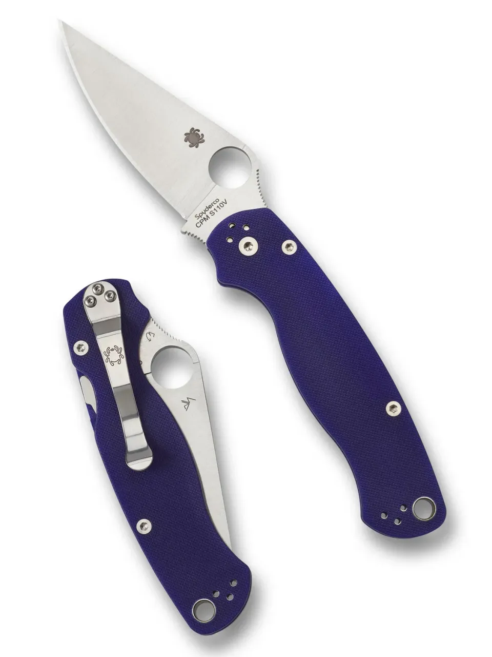 Spyderco Para Military 2 Klappmesser S110V blau glatt
