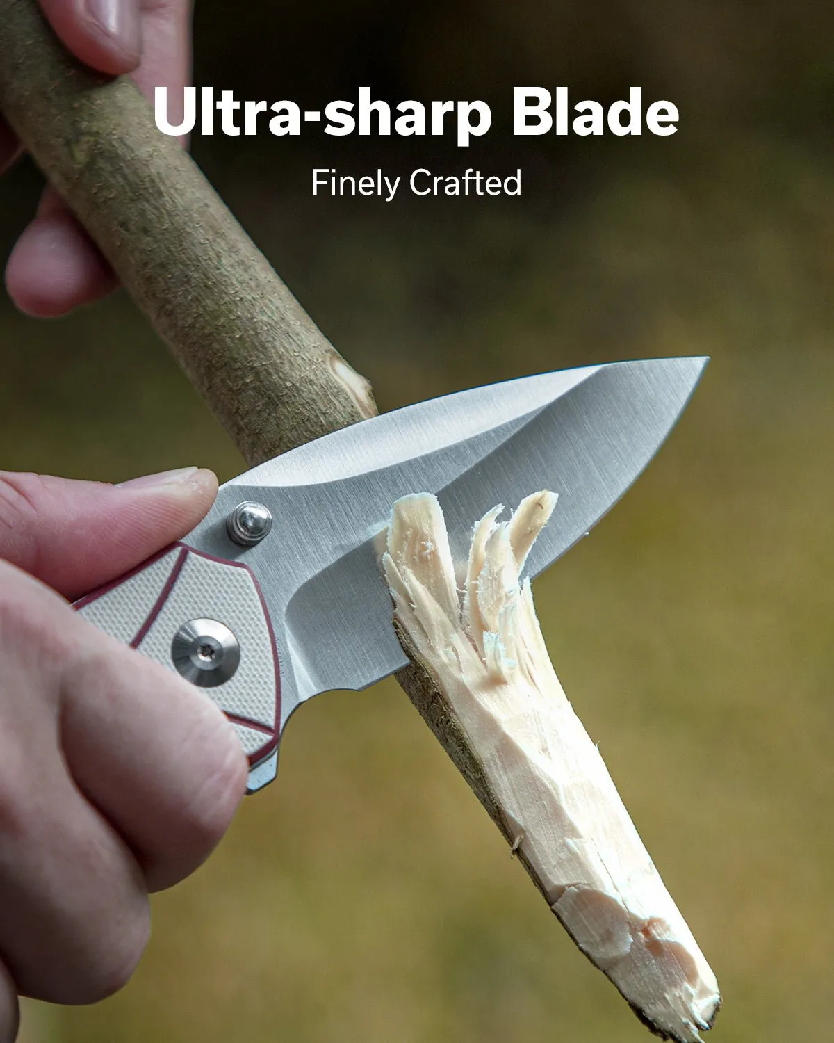 SENCUT Hyrax S23097-3 Taschenmesser Ivory-Rot 9Cr18MoV