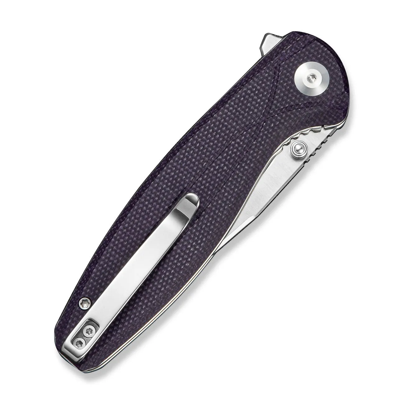 SENCUT Vyrce S25104-3 Taschenmesser Micarta lila D2
