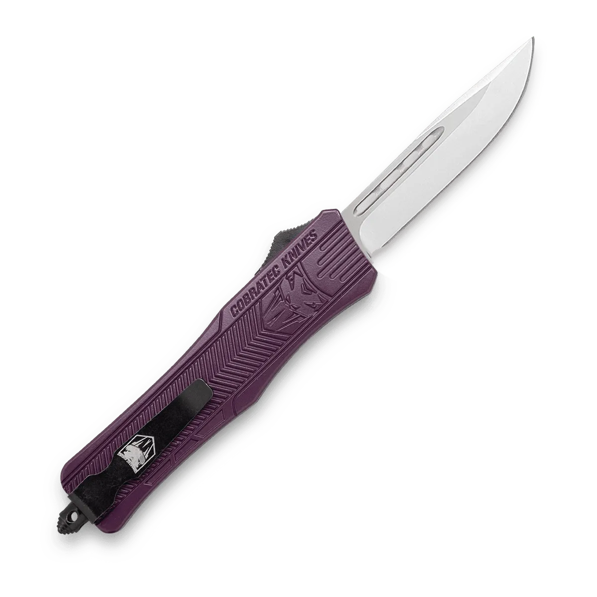 CobraTec Medium CTK-1 Plum OTF-Messer D2 Cerakote