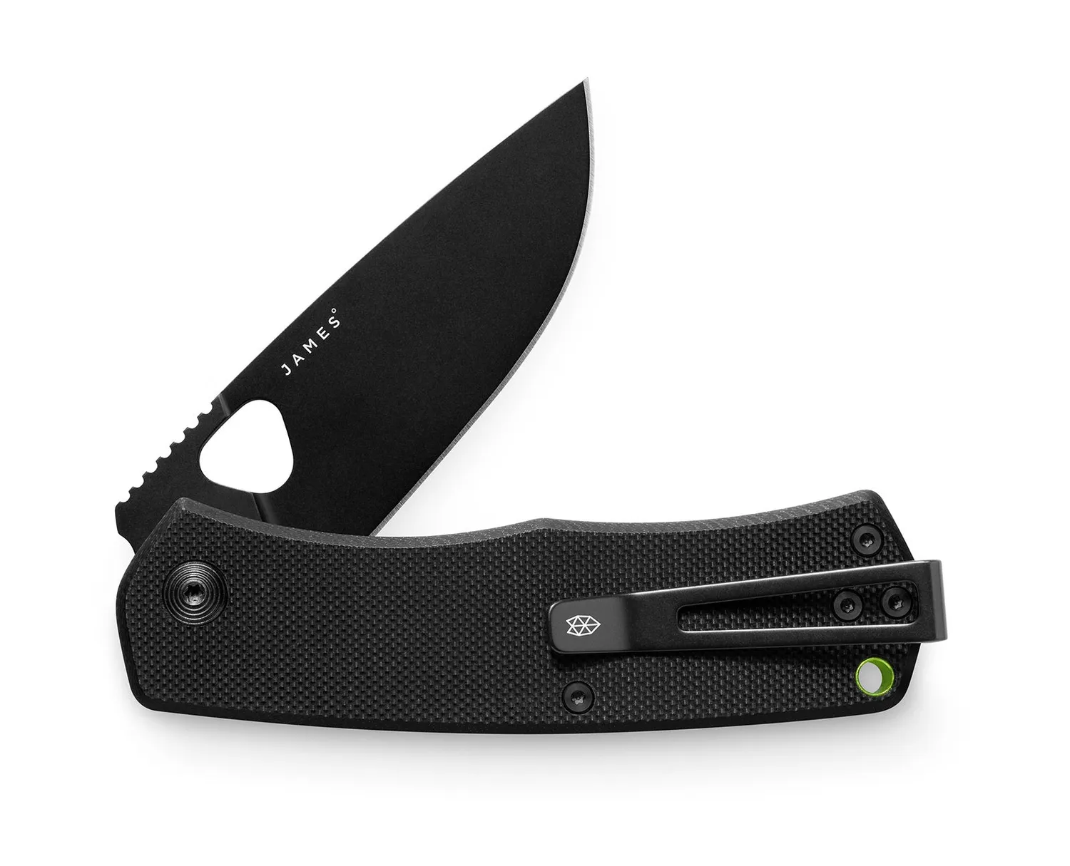 James Brand Folsom Taschenmesser Straight Black Stainless