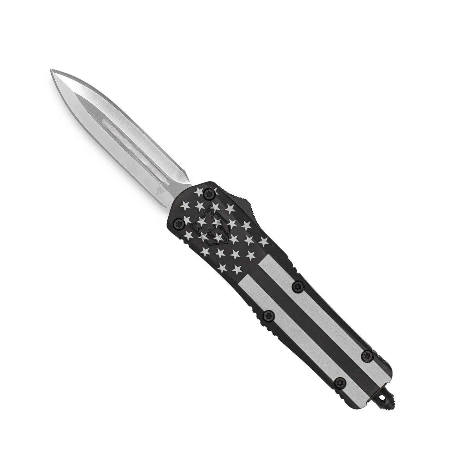 CobraTec FS-3 Medium OTF Messer Blackout Flag D2