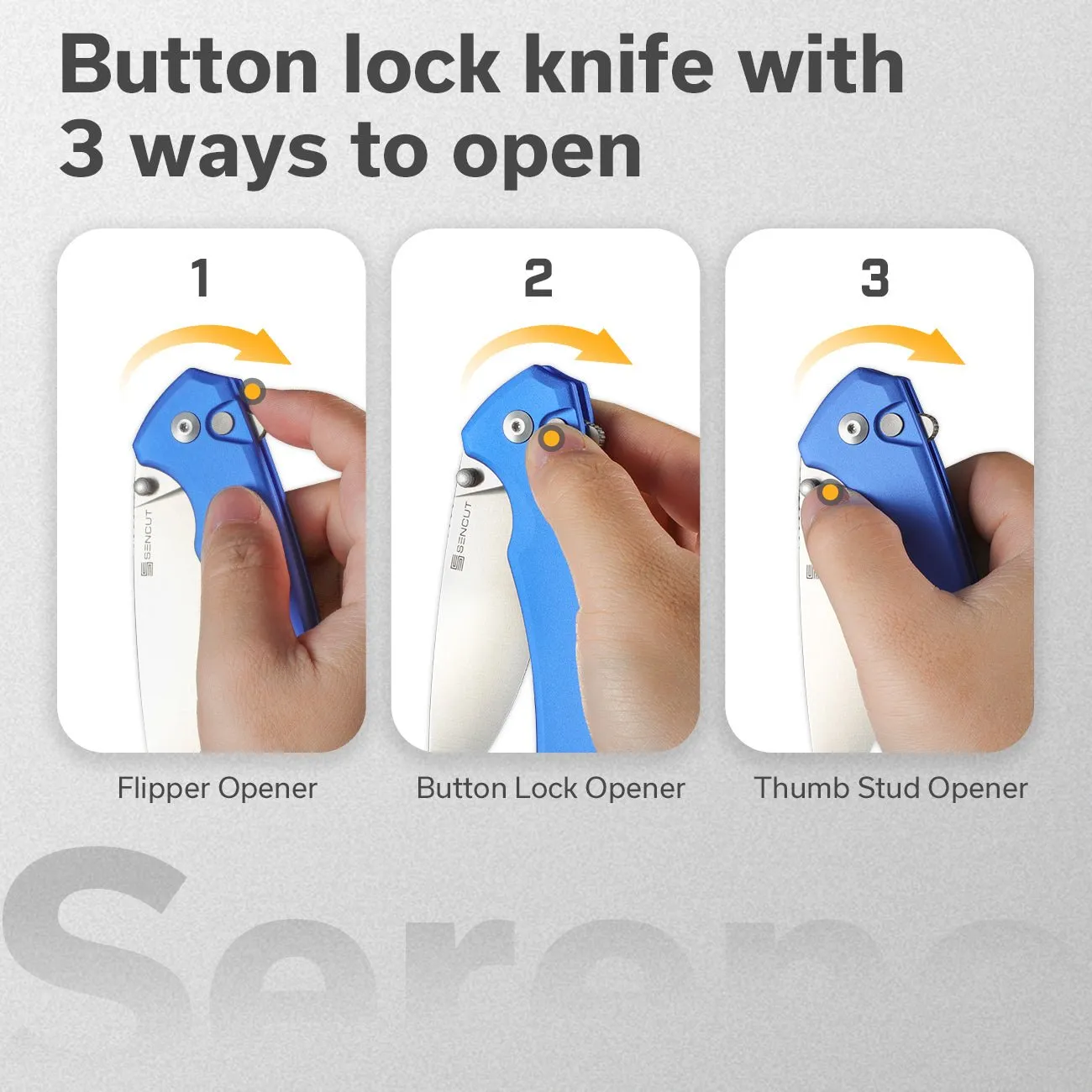 SENCUT Serene S21022B-4 Taschenmesser Blau Aluminium