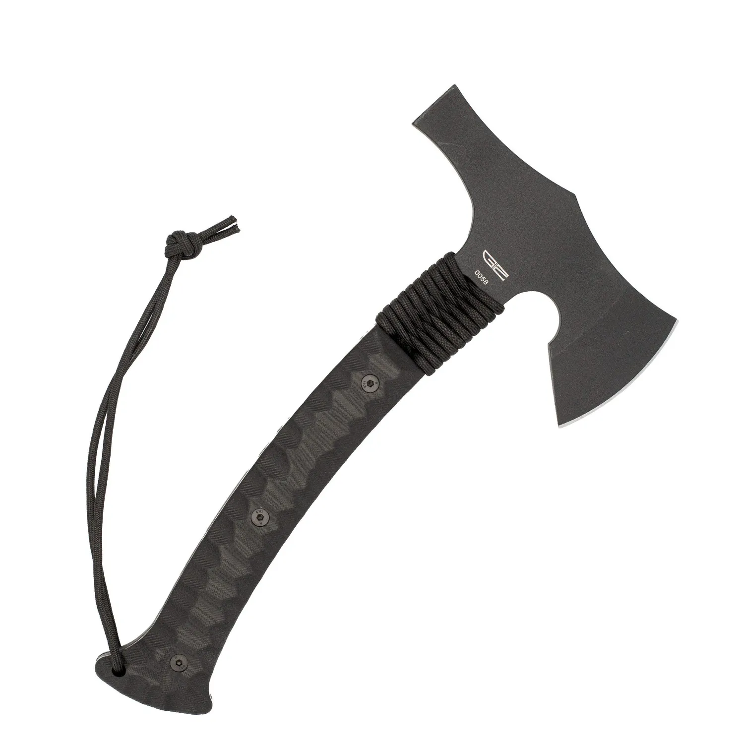 CobraTec Black Tomahawk Fixed Blade 75Cr1 mit Kydex-Scheide