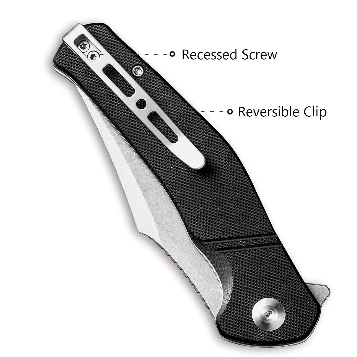 SENCUT Episode SA04B Taschenmesser Schwarz Stonewashed