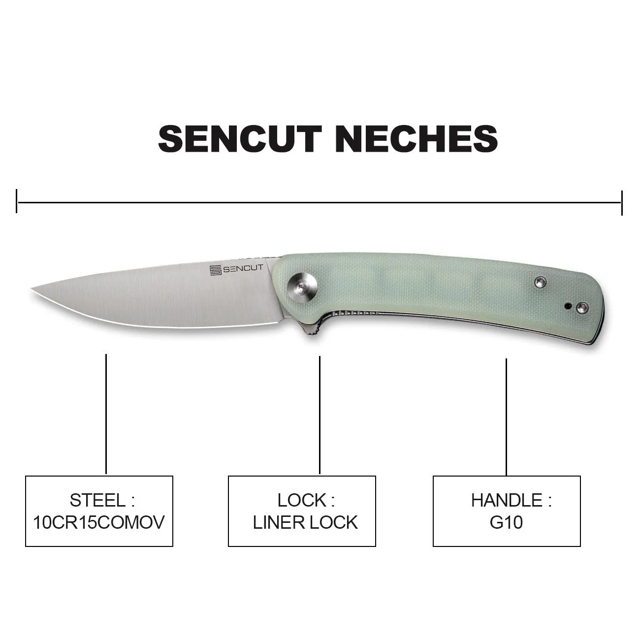 SENCUT Neches SA09B Klappmesser Natural G10