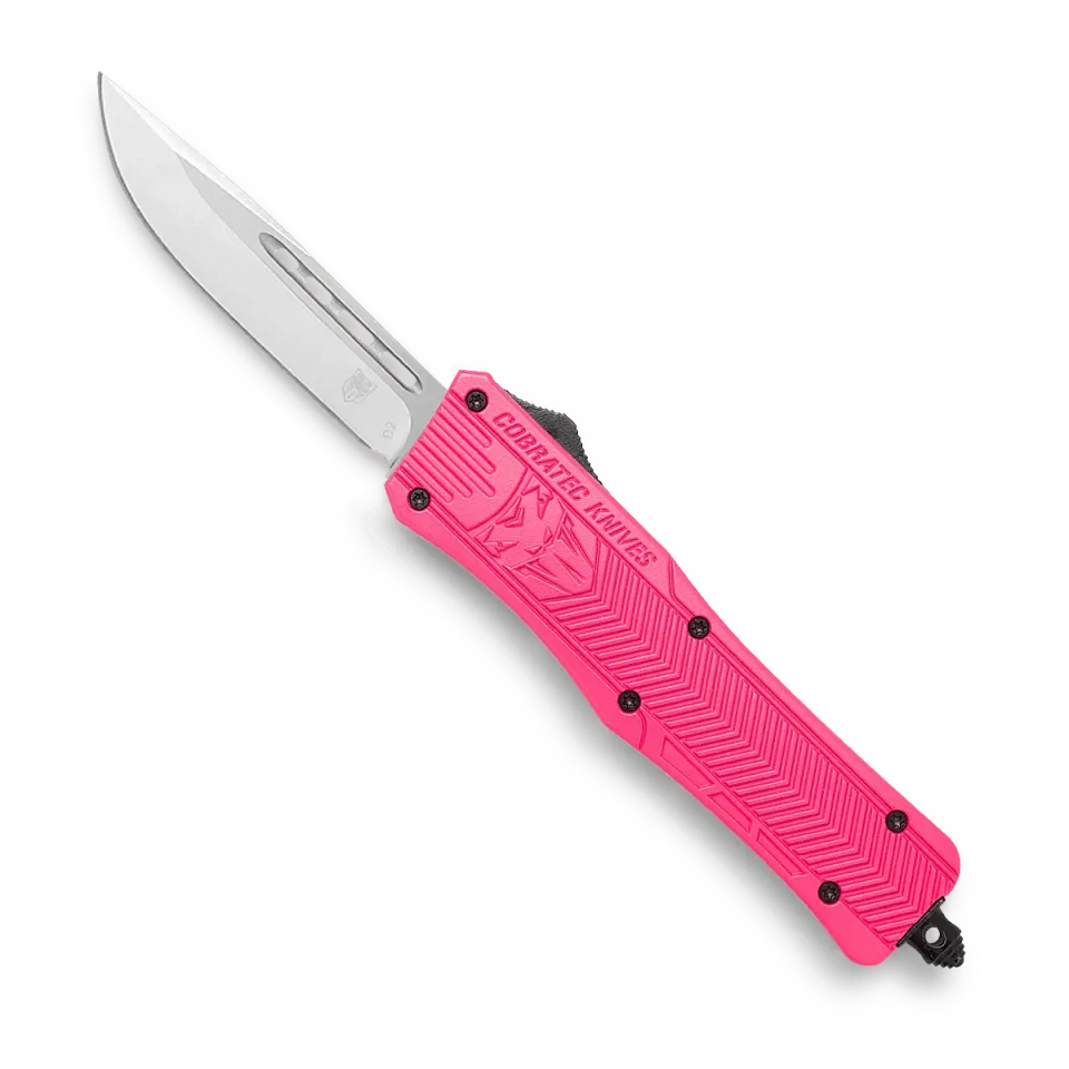 CobraTec CTK-1 Medium OTF-Messer Pink Cerakote D2