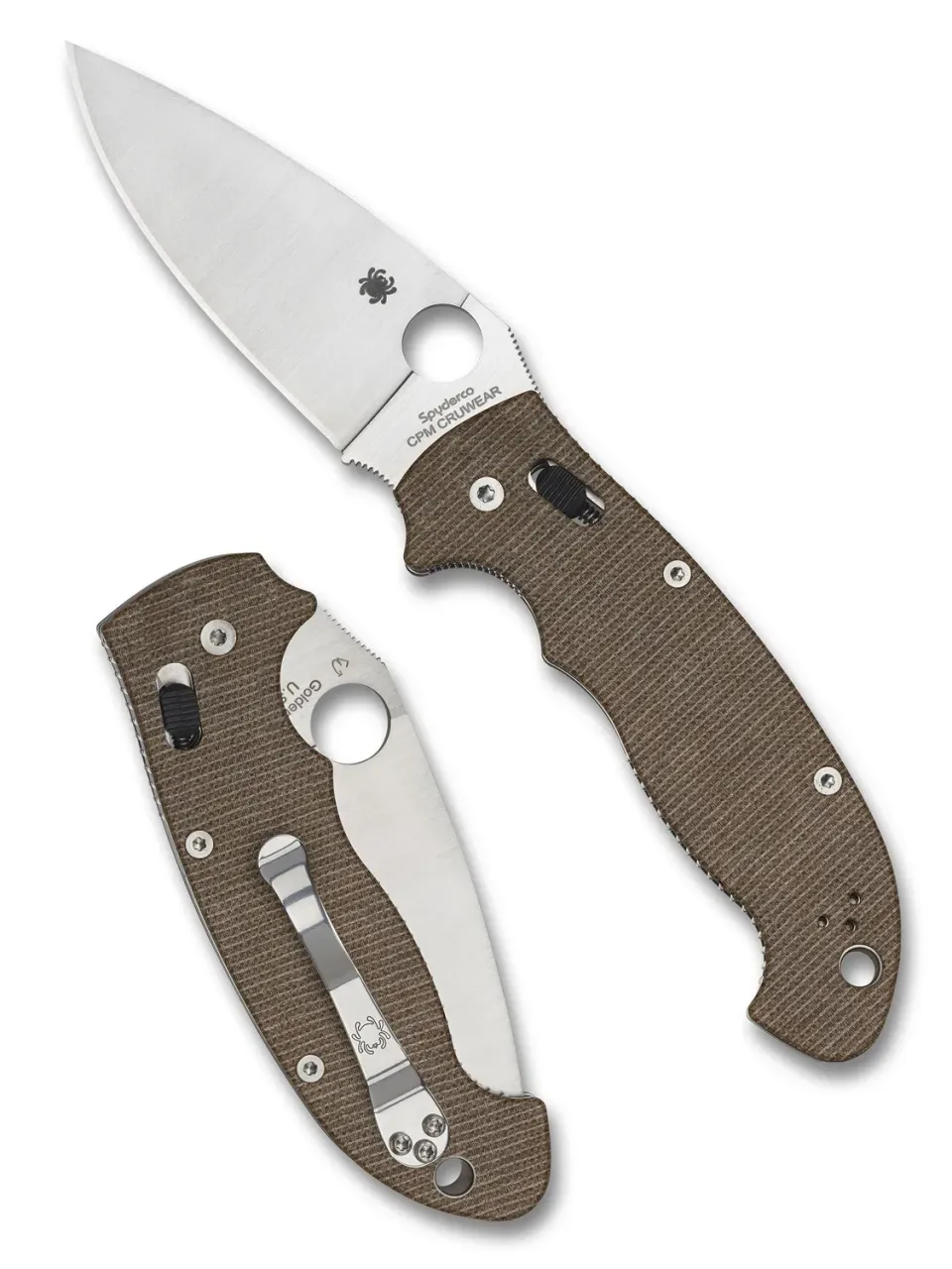 Spyderco Manix 2 XL Taschenmesser Cru-Wear Micarta