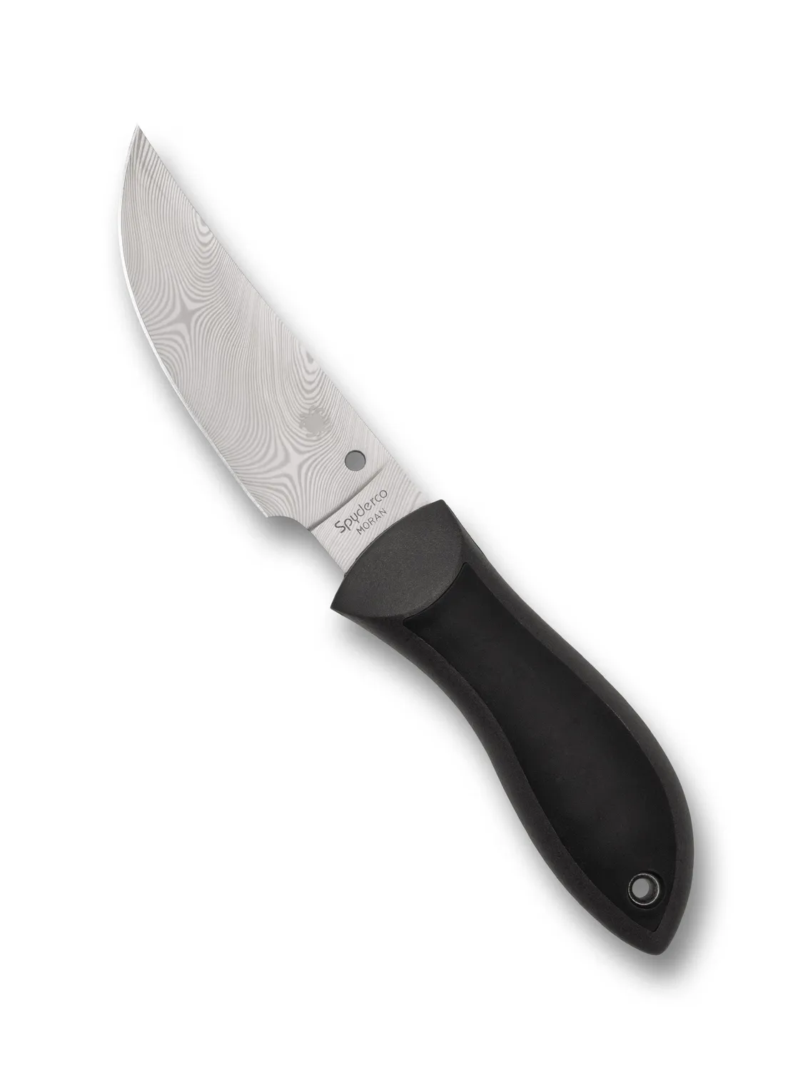 Spyderco Moran Upswept Fixed Blade Damasteel grau Sprint Run