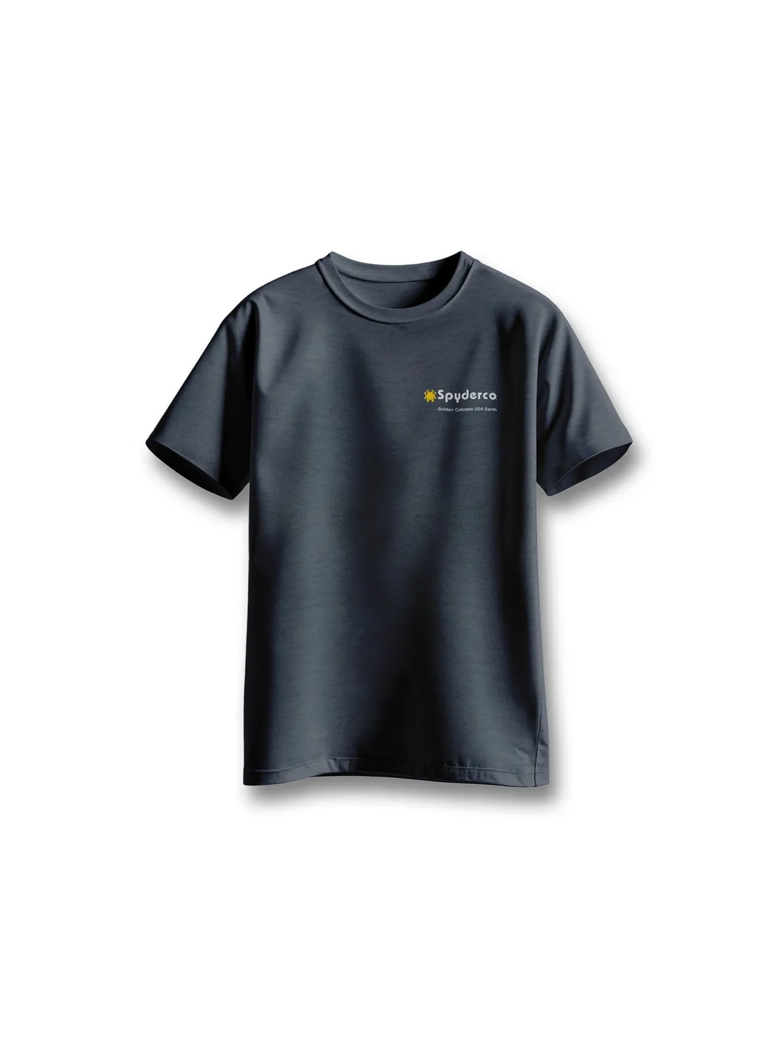 Spyderco Clip Carry T-Shirt Heather Navy Poly-Cotton