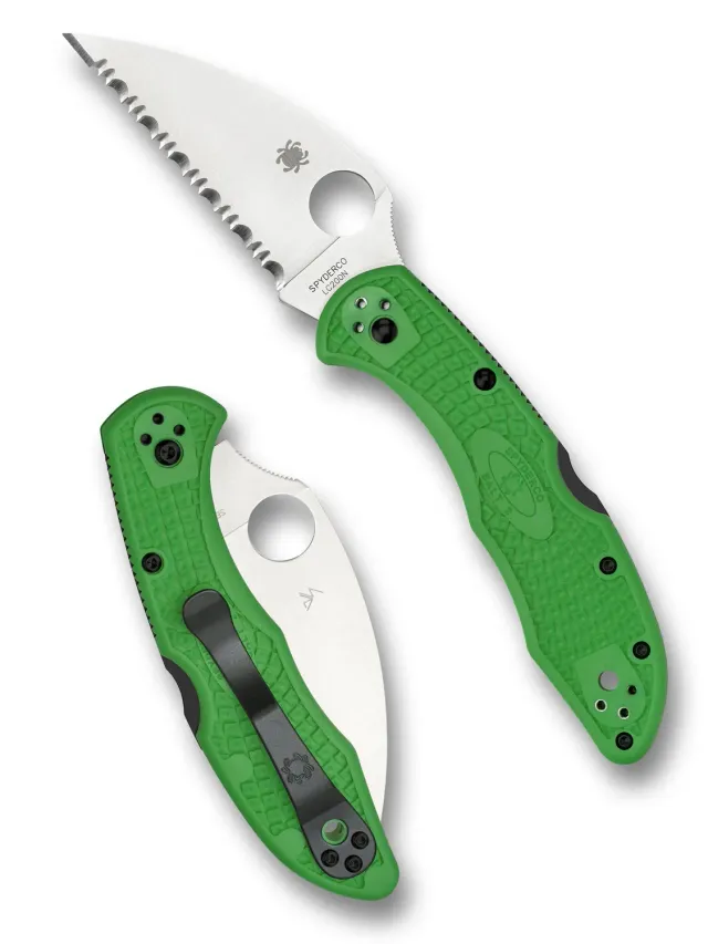 Spyderco Salt 2 Wharncliffe LC200N Taschenmesser grün glatt