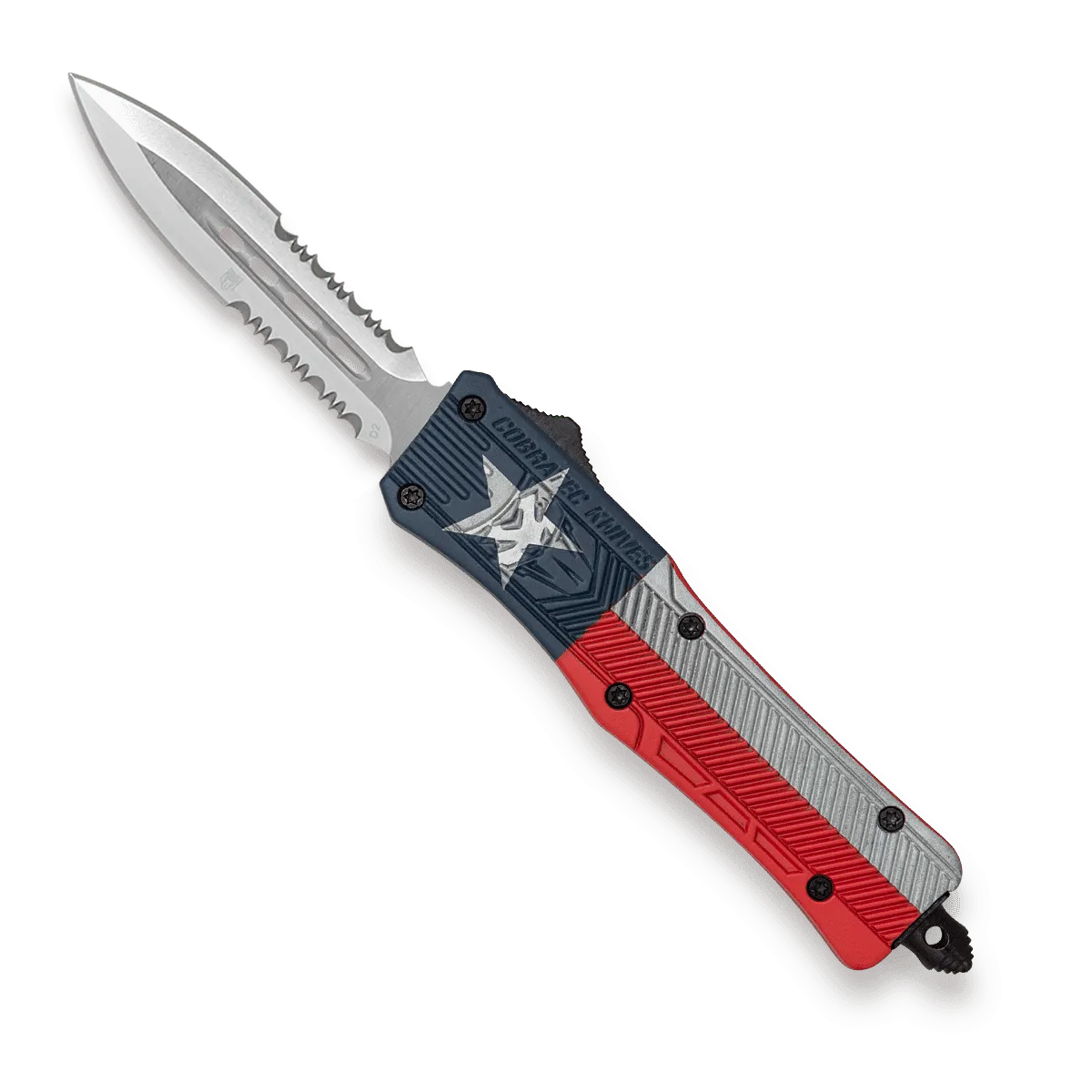 CobraTec Medium CTK-1 OTF-Messer Texas Flag D2