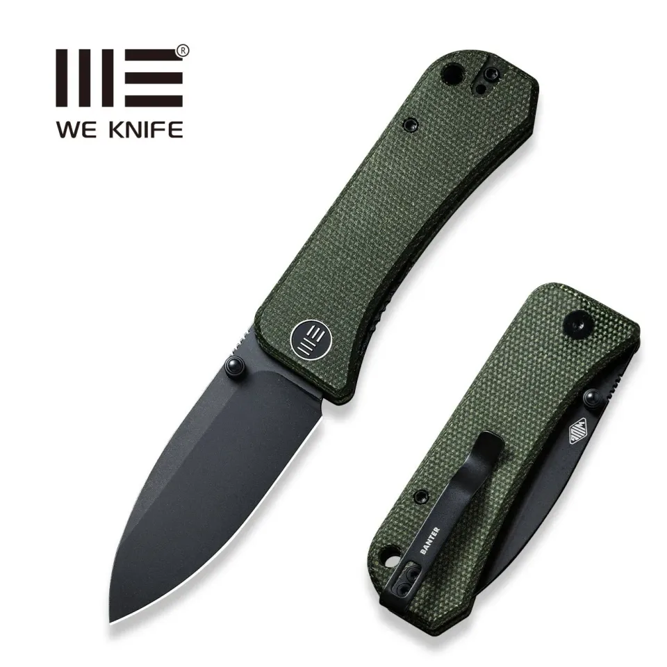 WeKnife Banter 2004J Taschenmesser S35VN Micarta Grün