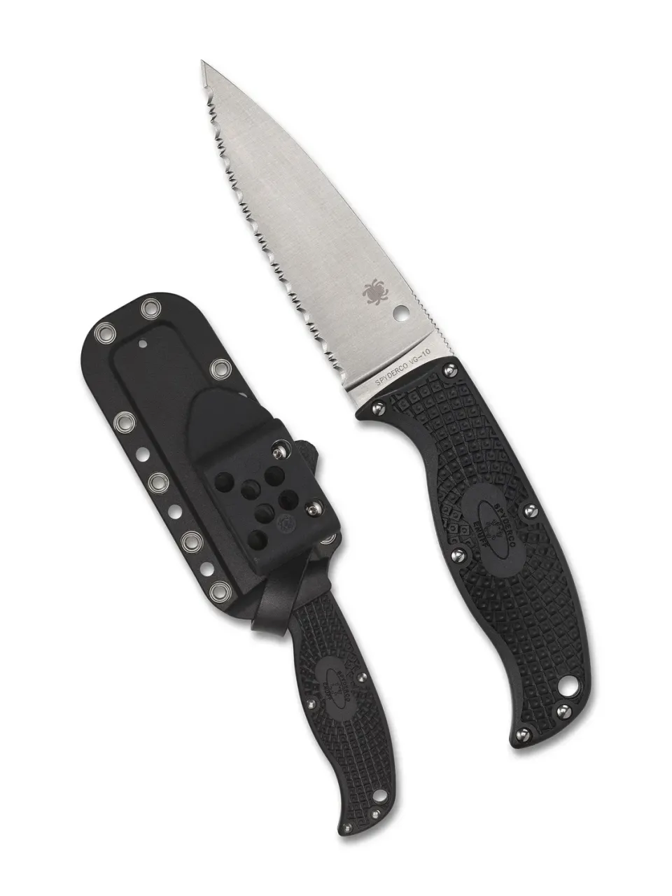 Spyderco Enuff 2 Feststehendes Messer VG-10 Glatt