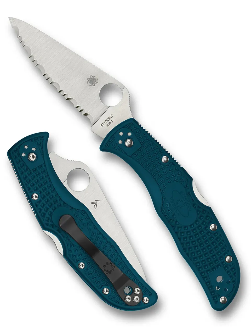 Spyderco Endela Lightweight K390 Klappmesser glatt blau