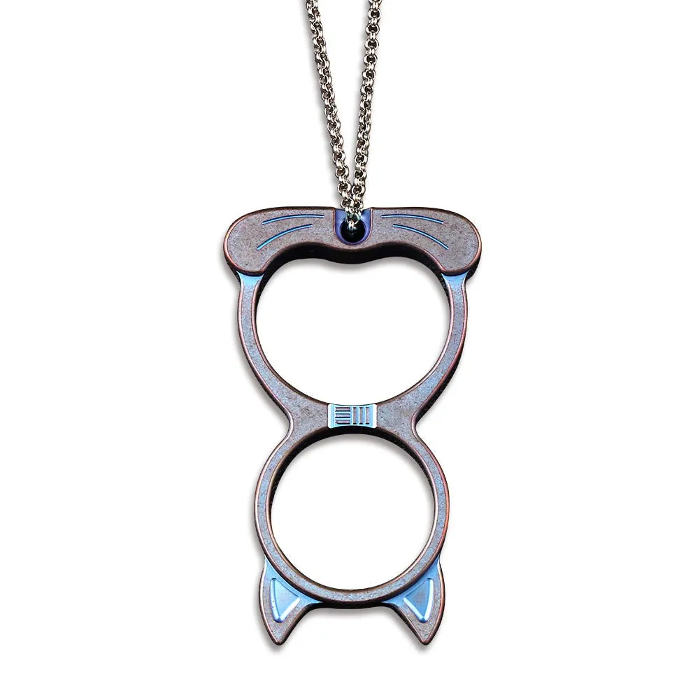 WeKnife WE Cat A-07C Anhänger Titan blau mit Kette