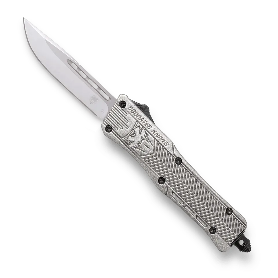 CobraTec CTK-1 Small OTF-Messer Silber D2 Cerakote