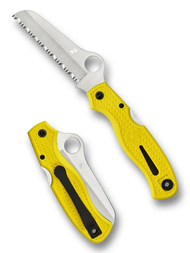 Spyderco Atlantic Salt H-2 Rettungsmesser FRN Gelb