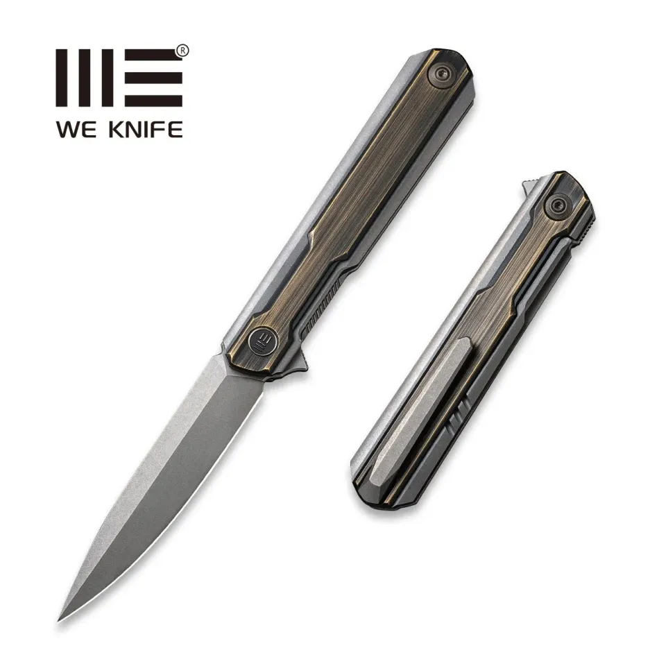 WeKnife Peer 2015E Klappmesser Titan-Messing 20CV