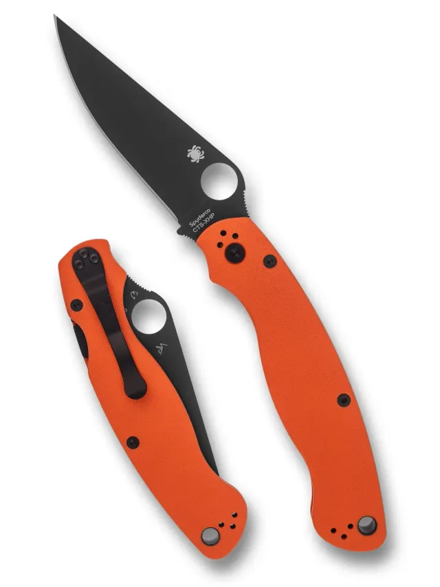 Spyderco Military 2 Orange G-10 CTS XHP Klappmesser PlainEdge